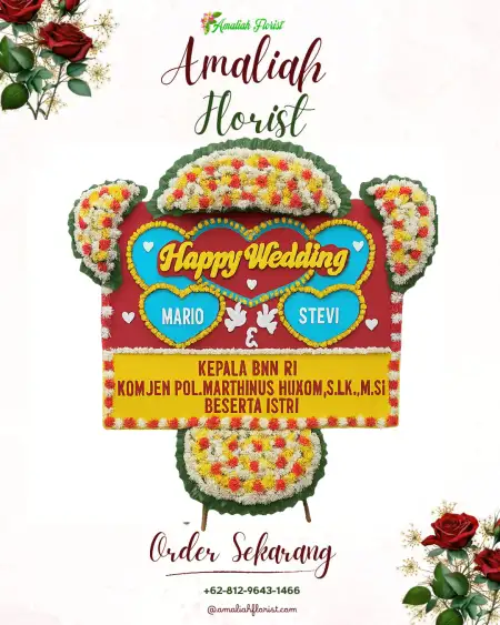 Papan Bunga Pernikahan Air Tawar Timur